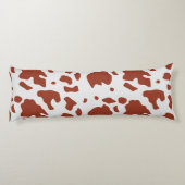 Modern Chic Ayrshire Kuh Animal Print Muster Seitenschläferkissen (Rückseite)