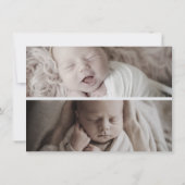 Modern Chic Baby Photo Birth Announcement Ankündigung (Rückseite)