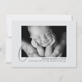 Modern Chic Baby Photo Birth Announcement  Ankündigung