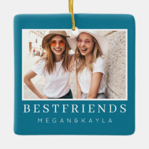 Modern Chic Best Friends BESTE FREUNDIN Foto Keramikornament