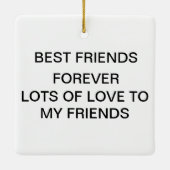 Modern Chic Best Friends Keramikornament (Rückseite)