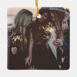 Modern Chic Best Friends Keramikornament