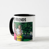 Modern Chic Best friends photo coffee mug Tasse (Vorderseite Links)
