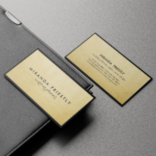 Modern Chic Black and Imitate Gold Foil Luxe Creat Visitenkarte