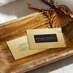 Modern Chic Black and Imitate Gold Foil Luxe Creat Visitenkarte