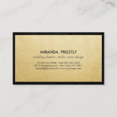 Modern Chic Black and Imitate Gold Foil Luxe Creat Visitenkarte (Rückseite)