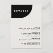 Modern Chic Black and Ivory Details Begleitkarte (Vorderseite)