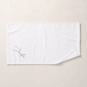 Modern Chic Black Name Script weiß Badhandtuch Set (Handtuch)