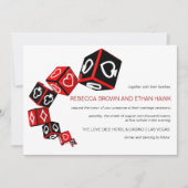 Modern Chic Black Red White Casino Vegas Wedding Einladung (Vorderseite)