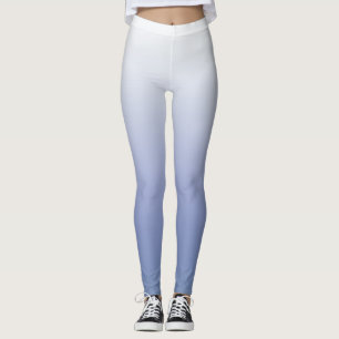 Modern Chic Blau & Weiß Ombre Leggings