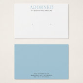 Modern Chic Blue Earring Schmuckkarten (Vorne & Hinten)