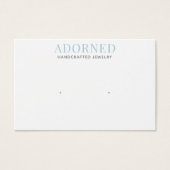 Modern Chic Blue Earring Schmuckkarten (Vorderseite)