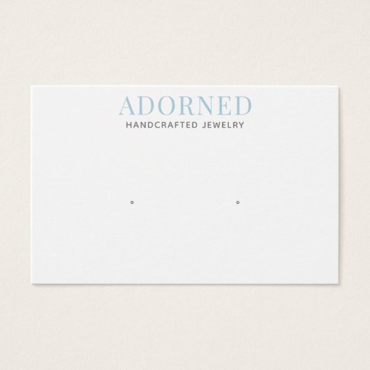 Modern Chic Blue Earring Schmuckkarten (Vorderseite)
