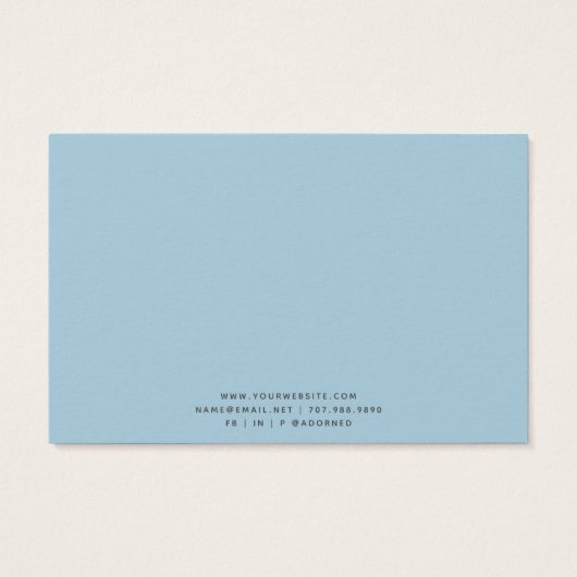 Modern Chic Blue Earring Schmuckkarten (Rückseite)