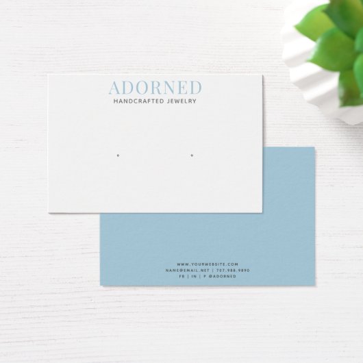 Modern Chic Blue Earring Schmuckkarten (Schreibtisch)