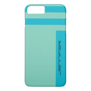 Modern Chic Blue Green Two Way Stripe Individuelle Case-Mate iPhone Hülle