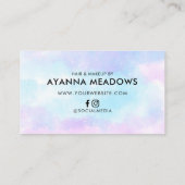 Modern Chic Blue Lila Pink Business Loyalty Card Visitenkarte (Rückseite)