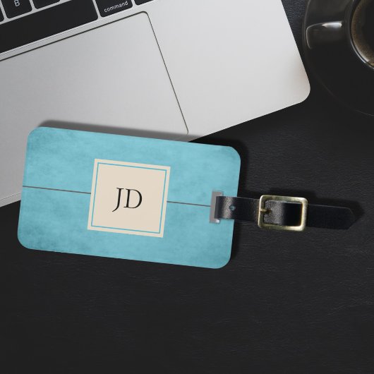 Modern Chic Blue Luggage Tag Gepäckanhänger