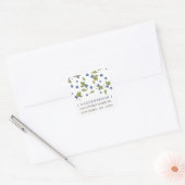 Modern Chic Blueberries Square Sticker (Umschlag)