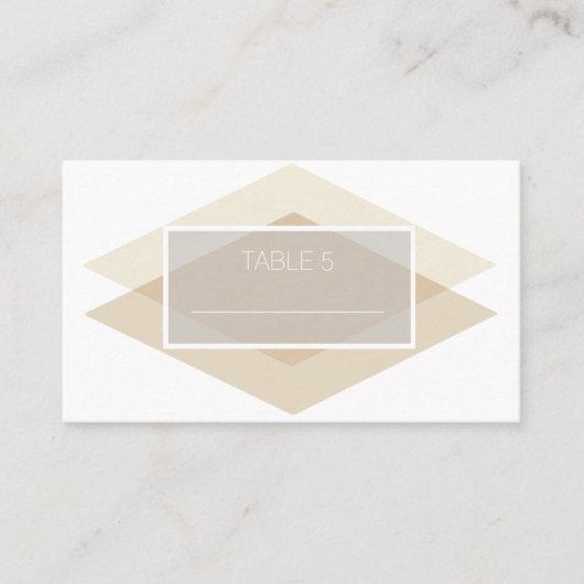 Modern & chic Blush Diamond Overlay | Tabelle Platzkarte (Vorderseite)