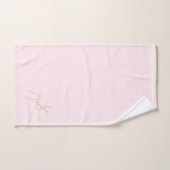 Modern Chic Blush Gold Name Script Badhandtuch Set (Handtuch)