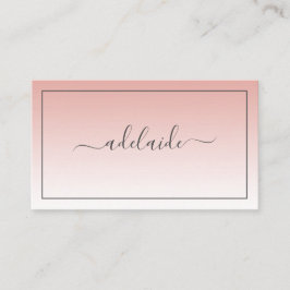Modern Chic Blush Pink Haarstylist ombre script Visitenkarte