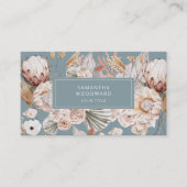Modern Chic Bohemisch Watercolor Boho Florals Visitenkarte (Vorderseite)