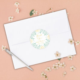 Modern Chic Boho Floral Sweet 16 Geburtstagsparty Runder Aufkleber