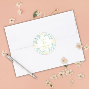 Modern Chic Boho Floral Sweet 16 Geburtstagsparty Runder Aufkleber
