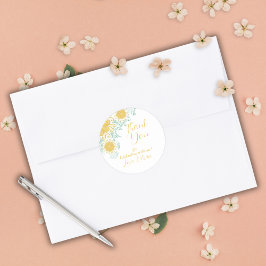 Modern Chic Boho Floral Sweet 16 Geburtstagsparty Runder Aufkleber