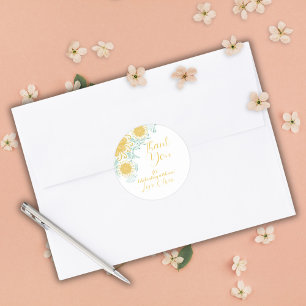 Modern Chic Boho Floral Sweet 16 Geburtstagsparty Runder Aufkleber