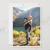 Modern Chic Boho Frame Wild Flowers Photo Wedding Einladung (Rückseite)