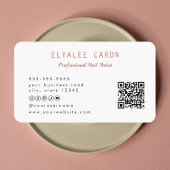 Modern Chic Boho Manicurist Artist Nail Tech Visitenkarte