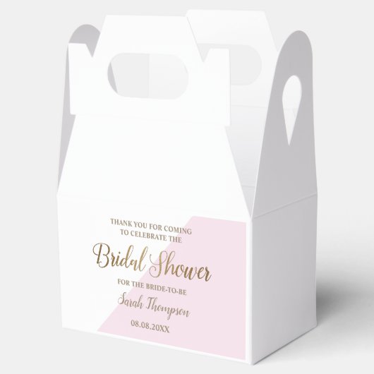 Modern Chic Brautparty Gold Script Geschenkschachtel (Geöffnet)