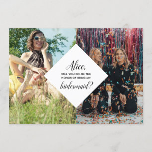 Modern Chic Bridesmaid Vorschlag Modern Collage Einladung