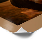 Modern Chic Brown Golden Ornamental 4 Foto Poster (Ecke)