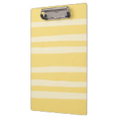 Modern Chic Butter Yellow Striped Klemmbrett (Links)