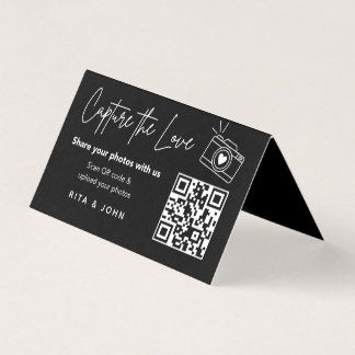 Modern Chic Capture The Love QR code Folded Card