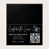 Modern Chic Capture The Love QR code Folded Card (Außenseite Aufgefaltet)