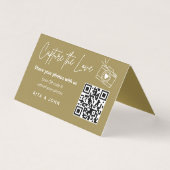 Modern Chic Capture The Love QR code Folded Card (Vorderseite)
