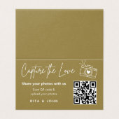 Modern Chic Capture The Love QR code Folded Card (Außenseite Aufgefaltet)