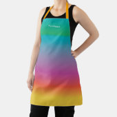 Modern Chic Colorful Rainbow Ombre Individuelle Na Schürze (InSitu)