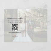 Modern Chic Couple Wedding Picture Save the Date Einladungspostkarte (Rückseite)