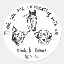 Modern Chic Custom Funny Pet Wedding Favor