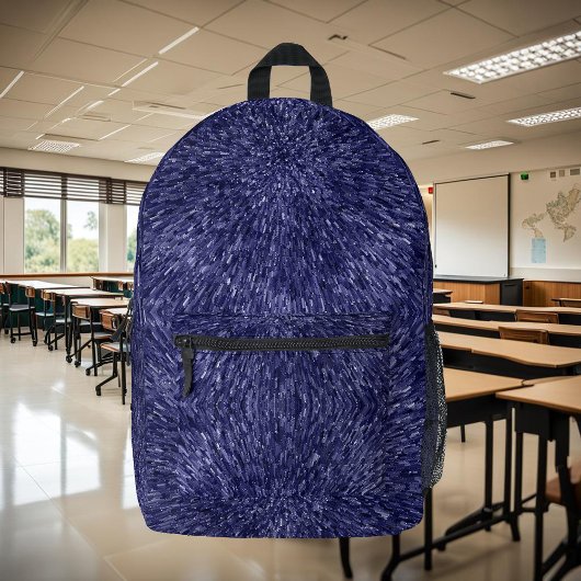 Modern, chic design in dark blue, glitter effect bedruckter rucksack