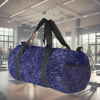 Modern, chic design in dark blue, glitter effect duffle bag