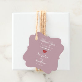 Modern Chic Dusty Pink Einfach Custom Vielen Dank Geschenkanhänger