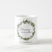 MODERN CHIC ELEGANT HOLLY BERRY WREATH CHRISTMAS KAFFEETASSE (Mittel)