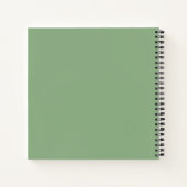 Modern Chic Elegant Sage Green Wedding Guest Book Notizblock (Rückseite)