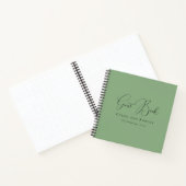 Modern Chic Elegant Sage Green Wedding Guest Book Notizblock (Innenseite)